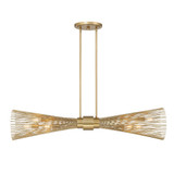 Longfellow 6 Light Modern Linear Chandelier by Savoy House - 1-9601-6
