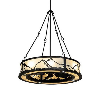 Mountain Range 8 Light Fandelier 60 In H and 44.5 In W by Meyda Tiffany - 252956
