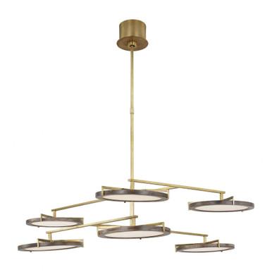 Shuffle 6 Light Large Chandelier by Visual Comfort Modern - CDCH17327