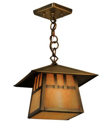Stillwater Double Bar Mission 1 Light Pendant 12.5 x 14.5 Inch by Meyda - 146790