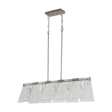 Serenity 5 Light Island 10.38 Inch Tall and 37.88 Inch Wide by Golden - 6072-LP PW-HWG