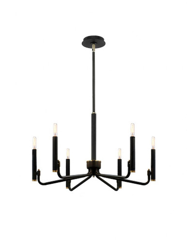 Bedford 6 Light Chandelier 14.5 Inch Tall X 24 Inch Wide by Justice Design - NSH-8183-MBBR