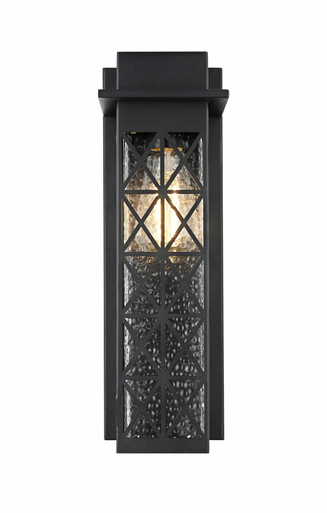Wildey 1 Light Outdoor Wall Sconce 15 Inch Tall and 5 Inch Wide by Elegant - OD361W16BK
