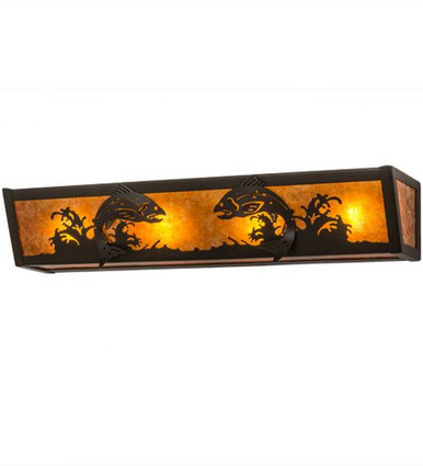 Leaping Trout 4 Light Bath Vanity 5 x 24 Inches by Meyda Tiffany - 175897