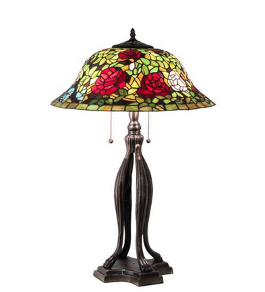 Tiffany Rosebush 30 Inches High Tiffany Rosebush Table Lamp by Meyda - 228817
