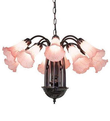 Pond Lily 12 Light Chandelier 18 x 24 Inch by Meyda Tiffany 147292 - 147292