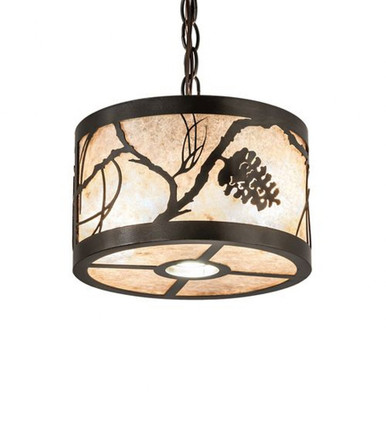 Whispering Pines 2 Light Inverted Pendant 14 x 10 Inches by Meyda Tiffany - 244174