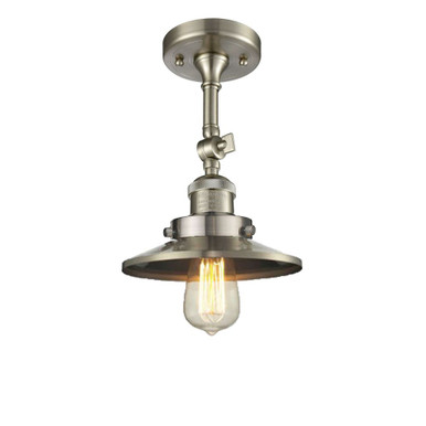 Railroad 1 Light Adjustable Semi Flush Mount 10.75X8 Inch by Innovations - 201F-M1-M7