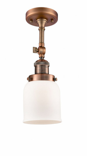 Bell 1 Light Adjustable Semi Flush Mount 14.5 X 5 Inch Wide by Innovations - 201F-AC-G51