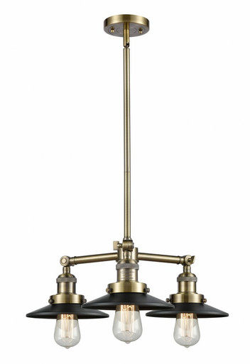 Railroad 3 Light Small Chandelier by Innovations - 207-M1-M7