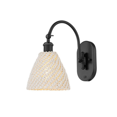 Bristol Natural 1 Light Wall Sconce 13.5 and 7.5 Inch Wide by Innovations - 918-1W-BK-NBD-75-NAT