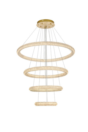 Bowen 160W 4 LED Chandelier 24.5 Inch Tall and 42 Inch Wide by Elegant - 3800G41
