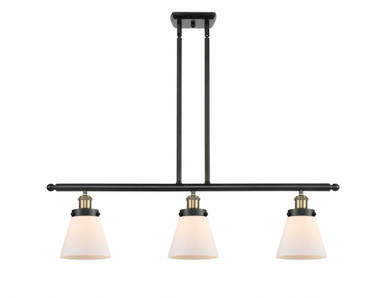 Cone 3 Light Stem Hung Island 10 Inch Tall and 36 Inch Wide by Innovations - 916-3I-BAB-G61
