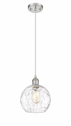 Athens Water Glass 1 Light Brass Small Pendant by Innovations - 516-1P-SN-G1215-8