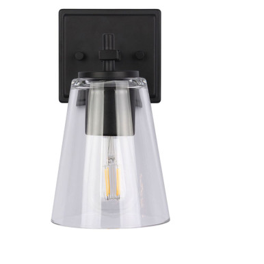 Wenda 1 Light Wall Sconce 9.75 Inch Tall and 5.25 Inch Wide by dainolite - WND-51W-MB