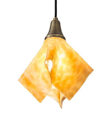 Handkerchief D'Oro 1 Light Mini Pendant 16 x 10 Inches by Meyda Tiffany - 158723