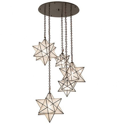 Moravian Star 5 Light Cascading Pendant 48 x 37.25 Inches by Meyda Tiffany - 251978