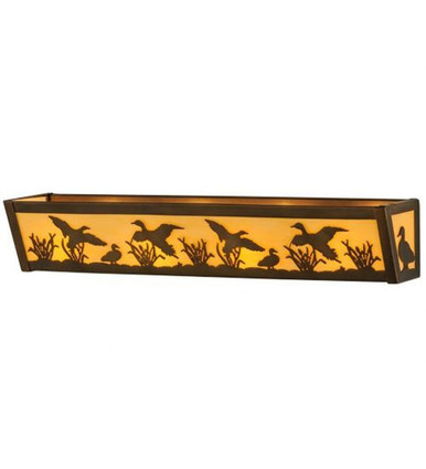 Ducks in Flight 4 Light Bath Vanity 4.5 x 24 Inches by Meyda Tiffany 145714 - 145714