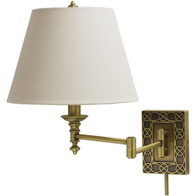 Decorative 1 Light Cone Shade Swing Arm Wall Sconce by House of Troy - WS763