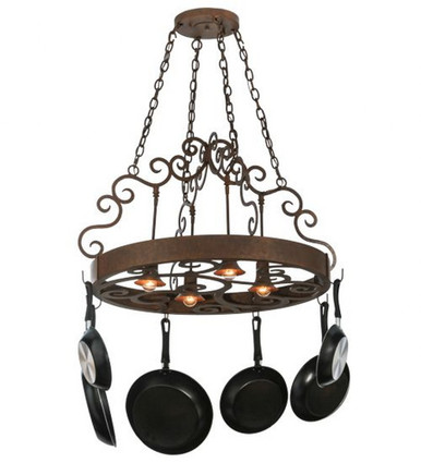 Dior 4 Light Pot Rack 25 Inches Tall and 34 Inches Wide by Meyda Tiffany - 118490