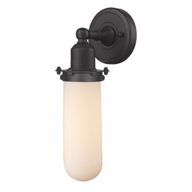Centri 1 Light Wall Sconce 13 Inch Tall and 4.5 Inch Wide by Innovations - 900-1W-BK-CE228-BK-W