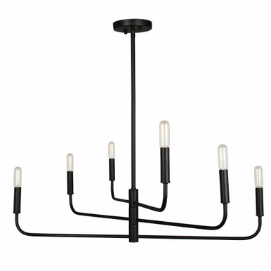 Catalina 6 Light Large Chandelier by Dainolite - CNA-326C-MB
