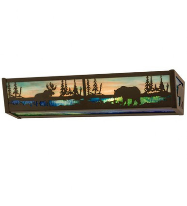 Moose & Black Bear 4 Light Bath Vanity 4.5 x 24 In by Meyda Tiffany 178257 - 178257