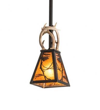 Whispering Pines Antler 1 Light Pendant 32 x 11.25 Inches by Meyda Tiffany - 250974
