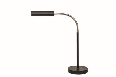 Fusion 5W 1 LED Table Lamp 16 Inches Tall by House of Troy - FN150-BLK/SN