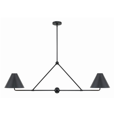 Xavier 4 Light Oversized Linear Chandelier by Crystorama - XAV-B9307