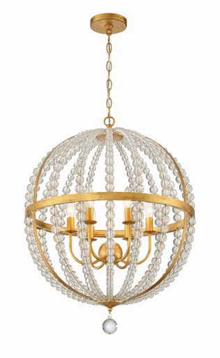 Roxy 6 Light Medium Chandelier by Crystorama - rox-a9006-ga