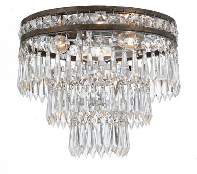 Mercer 3 Light 12 Inch Wide Flush Mount by Crystorama - 5260