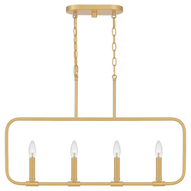 Abner 4 Light Large Linear Chandelier by Quoizel - ABR432