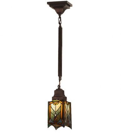 Cottage Mission 1 Light Small Pendant by Meyda Tiffany 29333 - 29333