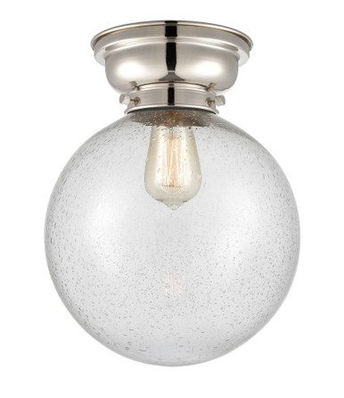 Beacon 1 Light Flush Mount 12.75 Inch Tall and 10 Inch Wide by Innovations - 623-1F-PN-G204-10