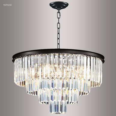Contemporary Europa 9 Light Medium Chandelier by James Moder - 96996SB