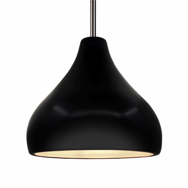 Radiance 10W 1 LED Large Droplet Pendant by Justice Design - CER-6565-BLK-NCKL-RIGID-LED1-700
