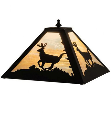 Deer - Shade-6.5 Inches Tall and 16 Inches Wide by Meyda Tiffany 228146 - 228146