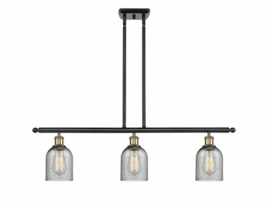 Caledonia 3 Light Stem Hung Island 9.5 Inch and 36 Inch Wide by Innovations - 516-3I-BAB-G257
