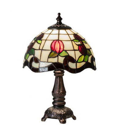 Roseborder 11.5 Inch 1 Light Mini Lamp by Meyda Tiffany - 19189
