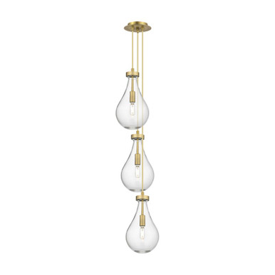 Owego 3 Light 7" Multi Pendant 42.75 Inch X 7.13 Inch Wide by Innovations - 103-451-1P-BB-G451-7CL
