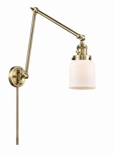 Bell 1 Light Adjustable Swing Arm Wall Sconce 30X8 Inch Wide by Innovations - 238-AB-G51