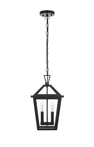 Frankford 2 Light Outdoor Pendant 17 Inch Tall and 10 Inch Wide by Elegant - OD334H17BK