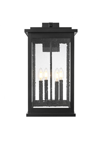 Ringgold 4 Light Outdoor Wall Mount 22 Inch Tall X 11 Inch Wide by Elegant - OD350W22BK