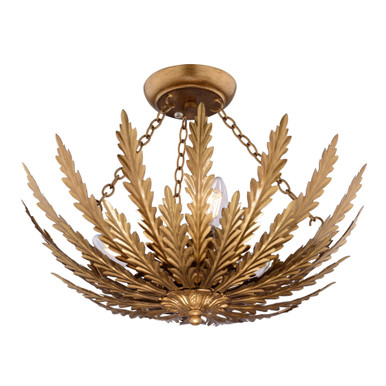 Ozette 3 Light Semi Flush Mount 14 Inch Tall and 18 Inch Wide by Vaxcel - C0319