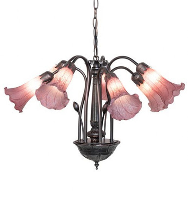Pond Lily 7 Light Chandelier 18 x 24 Inch by Meyda Tiffany 11704 - 11704