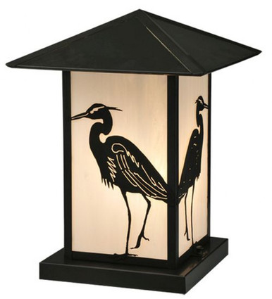 Seneca Heron 1 Light Outdoor Pier Mount 15.5 x 16 In by Meyda Tiffany - 118723