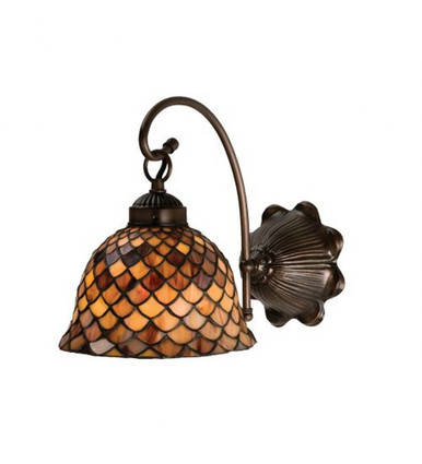 Fishscale 1 Light Wall Sconce 10 Inch Tall by Meyda Tiffany - 18631