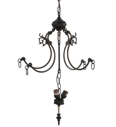 Fancy 4 Fancy Q-Arm/Center W/3Lt Inch V Inch Invert Cl by Meyda Tiffany - 145488