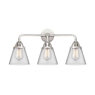 Cone 3 Light Bath Vanity 10.13 Inch Tall and 24.25 Inch Wide by Innovations - 288-3W-G6